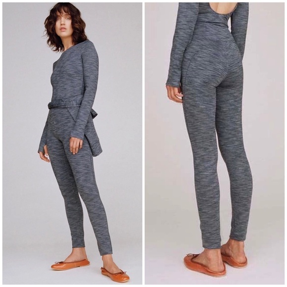 A.P.C X Outdoor Voices Rare Seamless Leggings Charcoal Gray AW16 - Picture 2 of 11